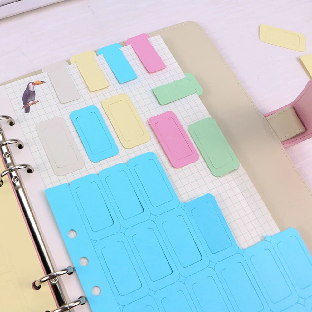 

5 Colors 6 Holes Binder Spiral Notebook divider Index Tap Binder Index Dividers Paper Clips for Notebook Office School Bookmark