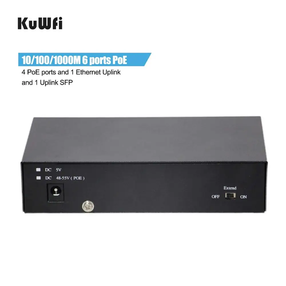 Сетевой коммутатор POE 1000 Мбит/с 6 портов гигабитный Ethernet 4*10/100/1000 порт 10 Гбит/с