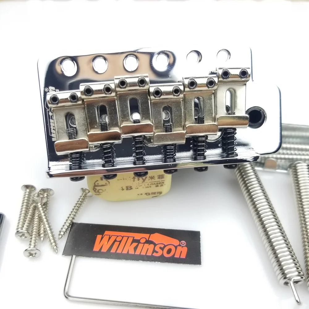 Gold Zinc Block Replacement Part for Fender Strat ST Style Electric Guitar Wilkinson WV6 Tremolo System Bridge Stainless Steel Saddles