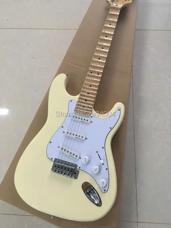 

New products, ST groove Milk yellow electric guitar, and can be modified in accordance with the requirements, wholesale