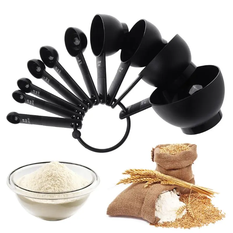 

10Pcs ABS Measuring Cup Baking Measuring Spoon Scale Handle Kitchen Cooking Tool
