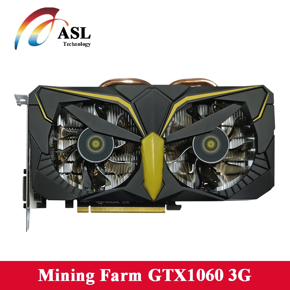 ASL Graphics card GTX1060 Warhawk 3G NVIDIA 192bit GDDR5 8008MHz 1506-1594MHz 16nm 1152units DirectX12 video for Gaming/ETH | Компьютеры и