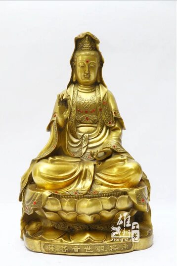 

B0601 417Copper avaloktesvara copper decoration bottle bronze crafts buddha statue