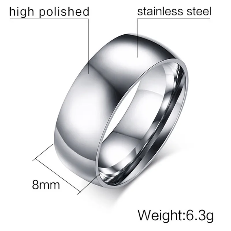 Набор женских обручальных колец из нержавеющей стали 316L, обручальное кольцо для пары, 3 шт