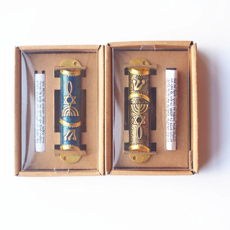 Mezuzah чехол Mezuza пергамент Scaroll на дверных столбов еврейских домов и