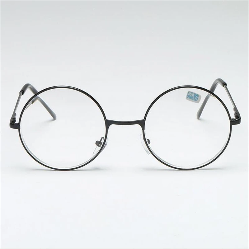 1,0-1,5-2,0-6,0 металлические круглые очки для близорукости, мужские и женские близорукие очки по рецепту - Цвет оправы: Myopia 350