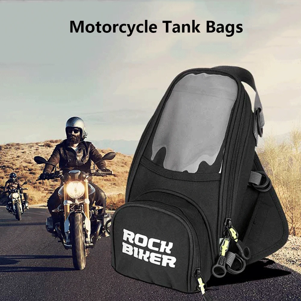 

Motorcycle New Oil Fuel Bag Mobile Phone Navigation Tank Bag Multifunctional Small Reservoir Package Magnetic Fixed Straps Fixed
