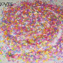 012# Неоновый глиттер для ногтей смесь устойчив к растворителям Блестки для гель-лака и других поделок(шестиугольник+ сердце+ полоски