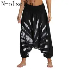 N-olsollo Tie-dyed серия шаровары 6 дизайн фитнес широкие брюки женские/мужские повседневные брюки высокая талия Jogger летние брюки