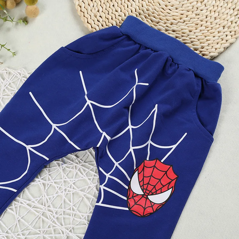 Children's Set Autumn Boys European and American Cotton Spider-Man Two-piece Set