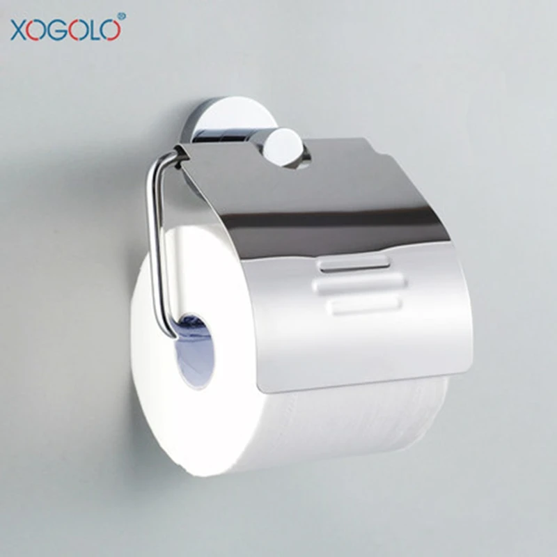 

Xogolo New Arrival Copper Chrome Plating Modern Fashion Wall Mounted Bathroom Toilet Paper Roll Holder Accessories High Quality