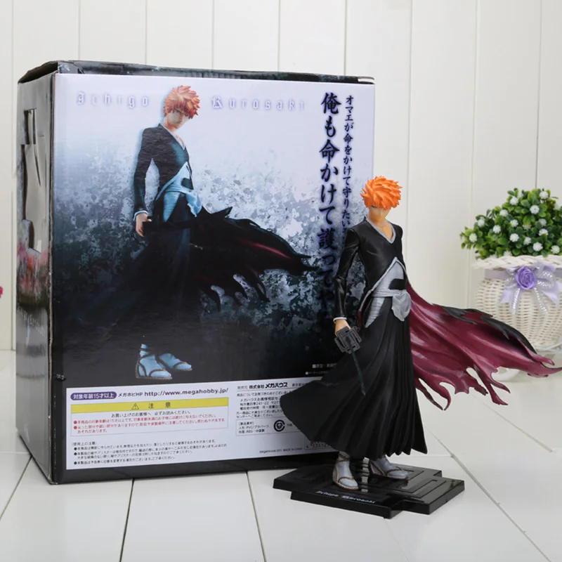 Прохладный 19 см 22 см Bleach Аниме Куросаки Ichigo Getsuga Tenshou ПВХ фигурка Коллекция Модель игрушки