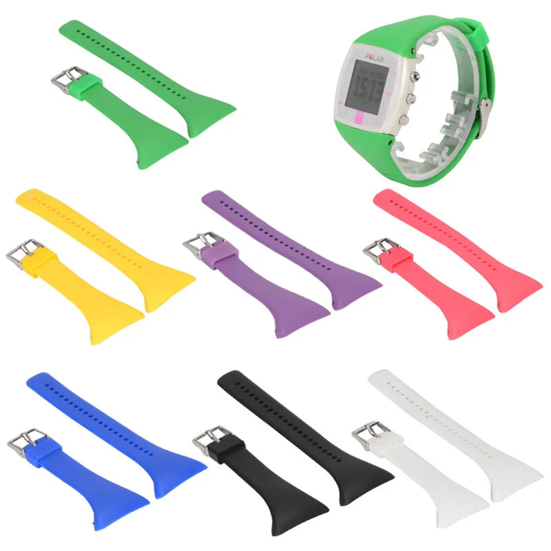 

Silicone Rubber Watchband Wrist Strap For POLAR FT4 FT7 Multi-color Softness Adjustable smartwatch Replacement Watch Band