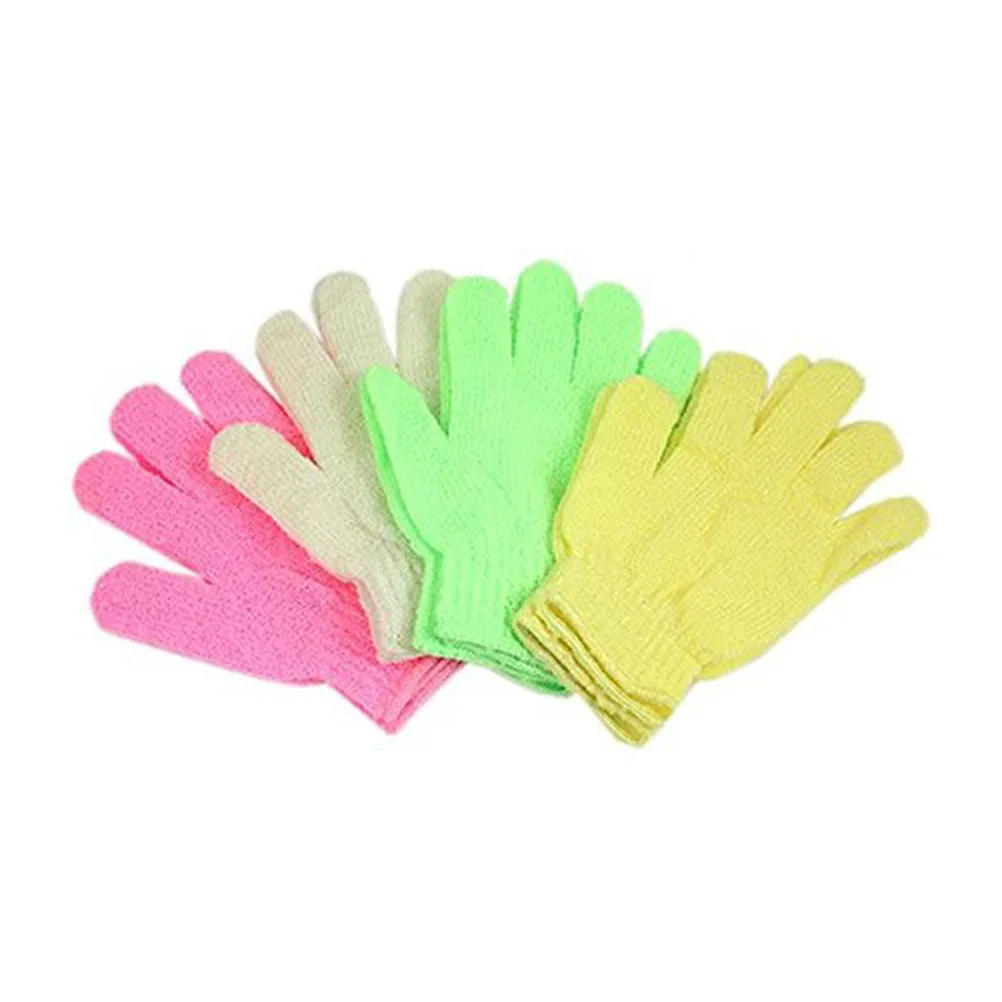 

MUSEYA 1 Pair of Random Color Bath Body Shower Gloves Exfoliating Mittens Wash Skin Spa Bath Gloves Foam Bath Supplies