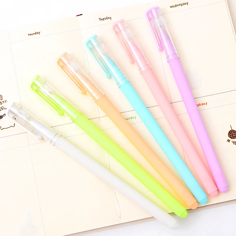 6 pcs/lot Creative Jelly Gel Pen Crystal Love 0.38mm Black Ink Color