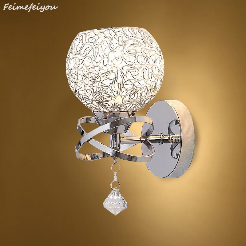 

Feimefeiyou LED Aluminum wire Wall Light Modern Luxury Wall Lamp Chrome Finish Wall Sconce Lighting Fixture with E27 Bulb