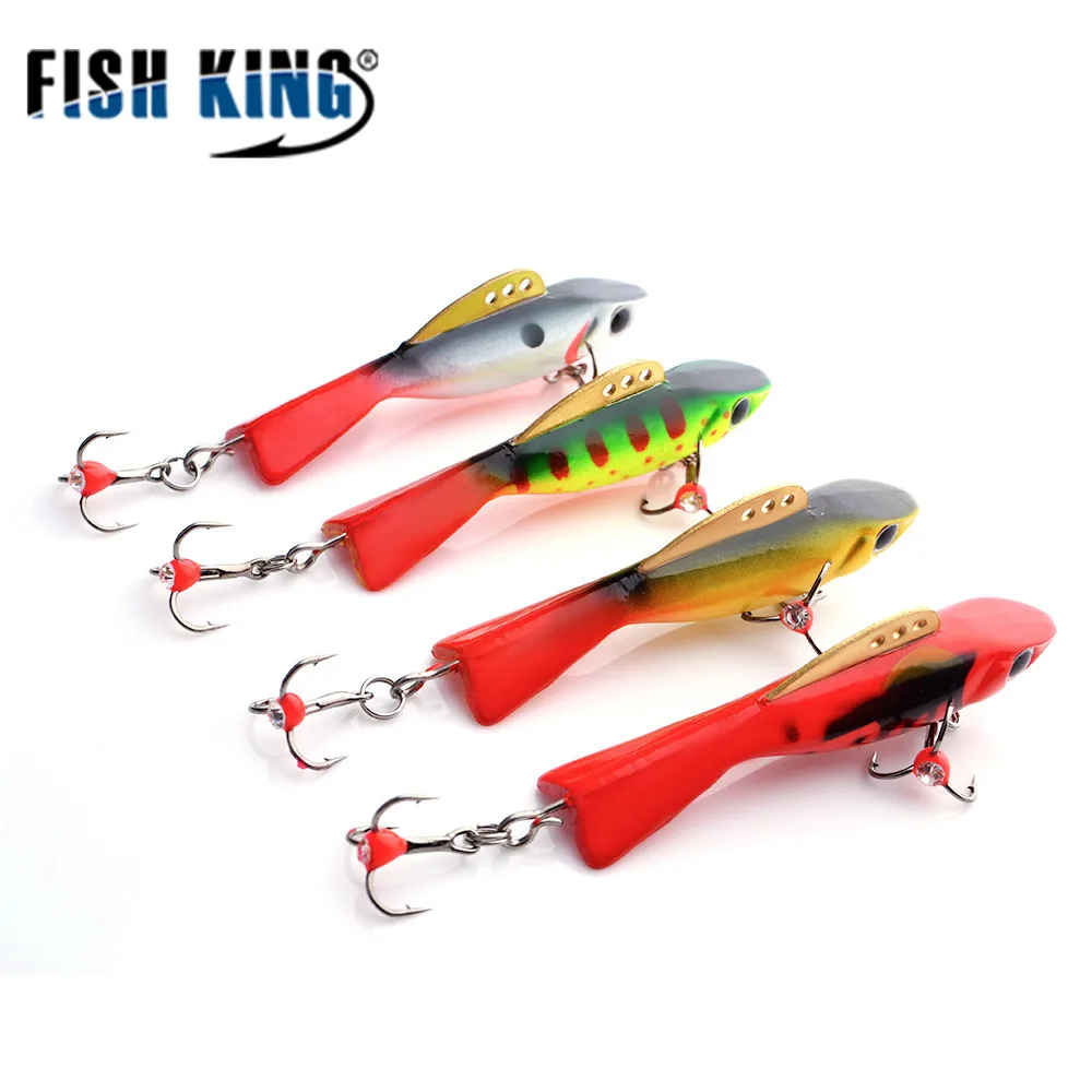 FISH KING Wobbler Fishing Lure 4pcs/lot 6.5cm/17.5g minnow ice fishing Lure Balancer Jig Head