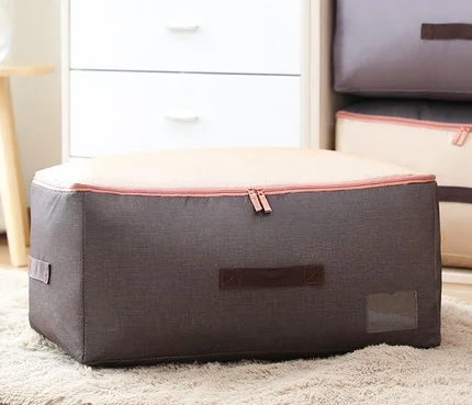 Linho espessamento colcha saco de armazenamento Grandes sacos de quilt roupas de lavagem com água sacos colcha de acabamento