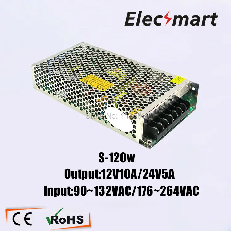 

Switching Power Supply S-120 Series 120W 24V 5A Single Output