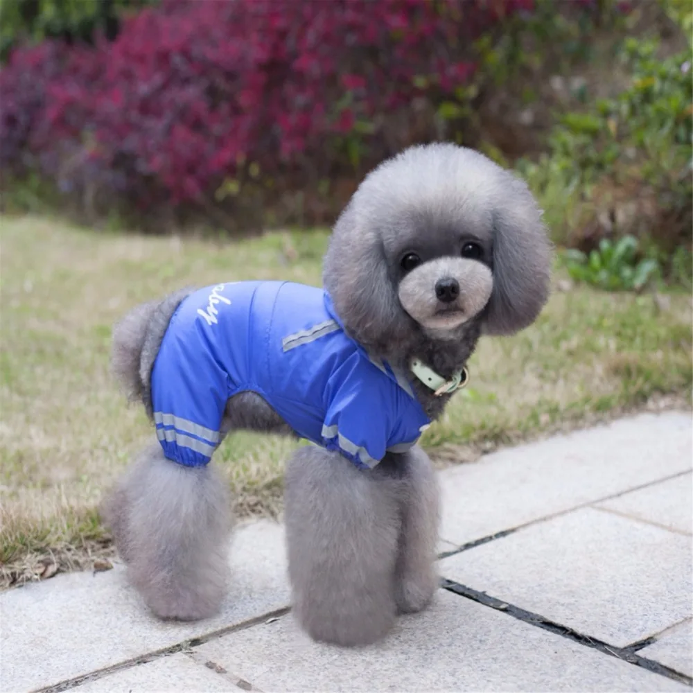 Весенне-летний дождевик для собак, куртка с 4 кнопками, водонепроницаемая куртка для собак, одежда