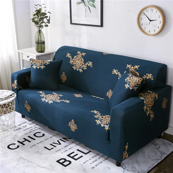 Лайкра хлопка диван покрытие современные Эластичный полиэстер чехол для дивана стул защитный чехол для мебели, для дивана чехлов для Гостиная - Цвет: Color 18