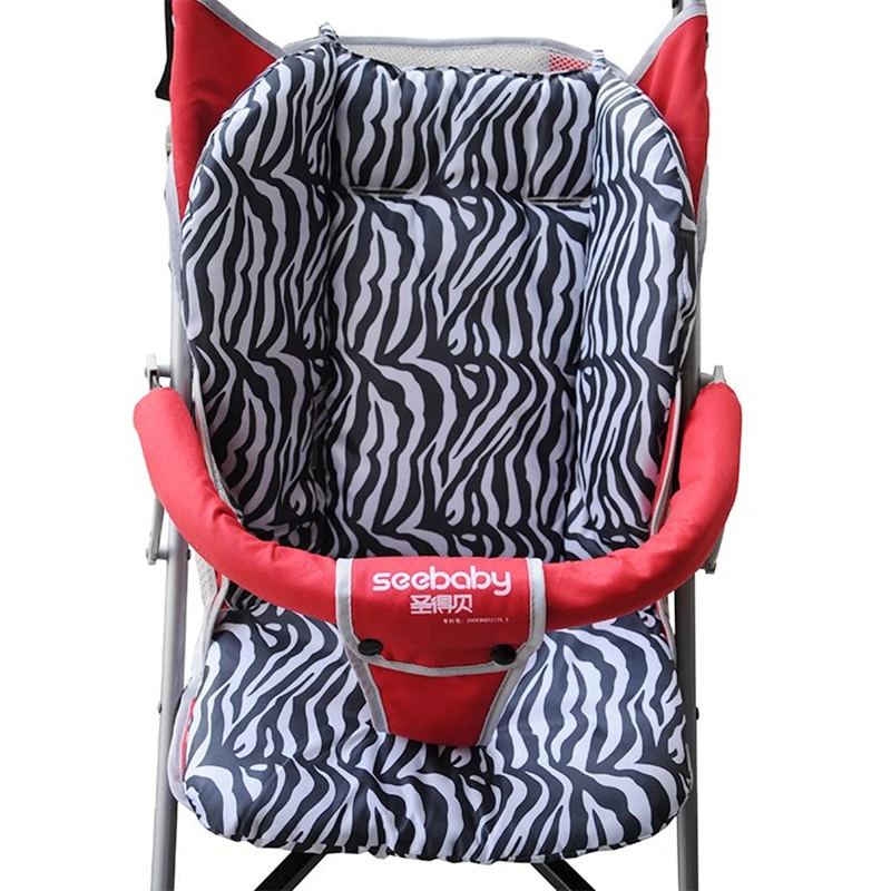 Zebra Pattern Cotton Stroller Padding Liner Seat Cushion Pram Mattress Baby Car Seat Pads Chair Cushion