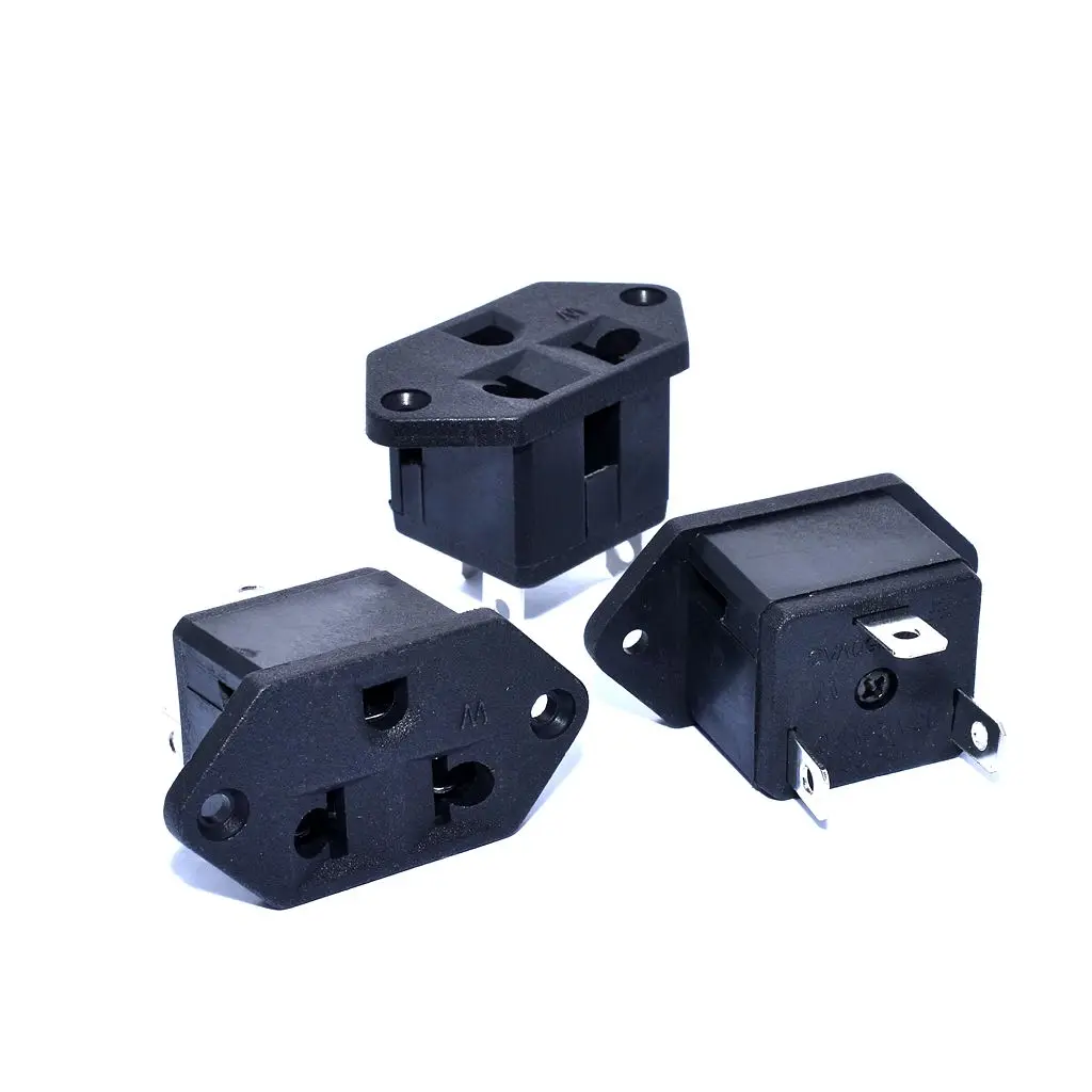

AC 250V 10A Panel Mount US Outlet Power Socket Electrical Socket female industrial Socket plug power connector