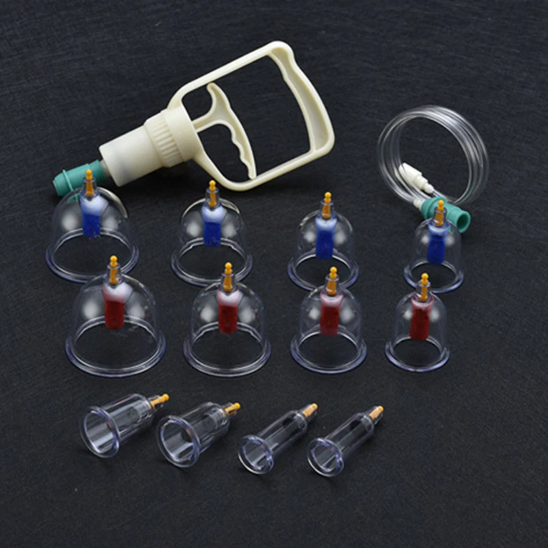 12 Cans Massage Body Vacuum Cupping Apparatus Set Magnetic Acupuncture Therapy Massage Suction Cup Chinese Medical Massage Kit -2