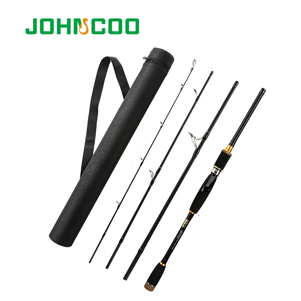 JOHNCOO карбоновая удочка 2 1 М 4 м .. 7 3 0 секции перемещения штанги vara de pesca спиннинг