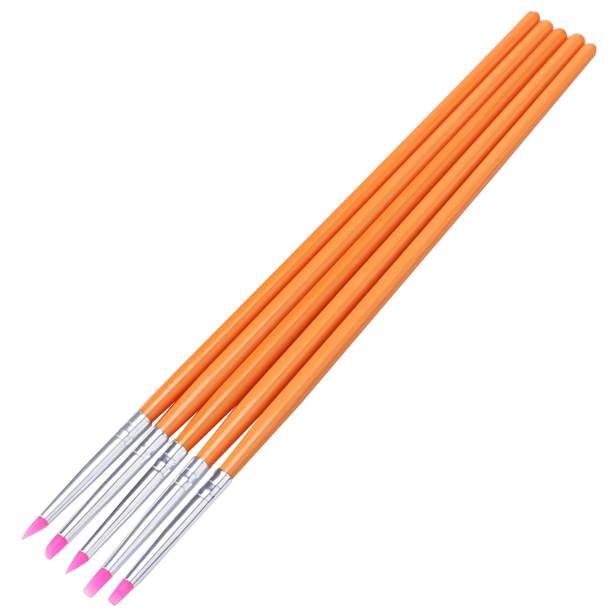 

Hot dropship 5 Tip Silicone UV Gel Nail Art Brush Set Painting Moulding Pen Modeling Pro wholesale