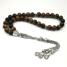 Man's Tabish Big Size 8mm 10mm 12mm 14mm Tiger eyes Natural stone misbaha Tiger eyes prayer beads 33 66 99beads stone Rosary big eyes