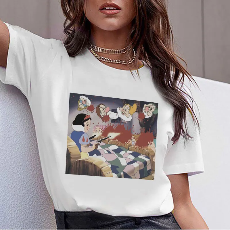 

2019 Harajuku Women Vintage 90s Funny Princess T Shirt Femme Aesthetic Korean Style Cotton Gothic Streetwear Graphic Tees Women