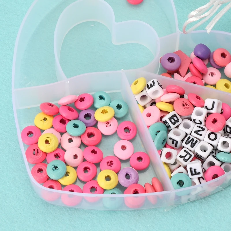 Baby Pacifier Chain DIY Set Jewelry Gift Unfinished Wooden Beads Pacifier Clips Diy