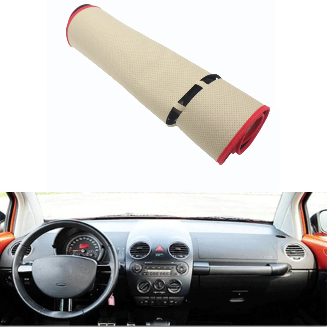 For VW Beetle 2007-2010 Car Dashboard Avoid Light Pad Instrument Platform Desk Cover Mat Silicone Non-skid Back Surface | Автомобили и