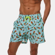 A330 быстросохнущие мужские пляжные шорты летние для серфинга трусы шорты для активного отдыха купальники с принтом ананаса Фламинго мужские купальный костюм Sunga Trunk