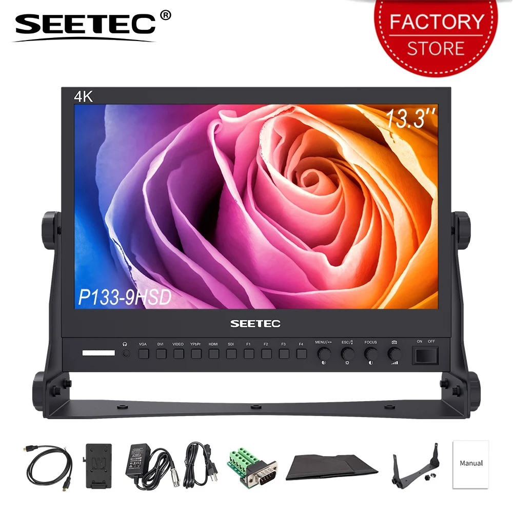 SEETEC P133-9HSD 13," алюминиевый корпус Pro трансляции 4 K монитор Ultra HD 1920x1080 lcd ips экран 3g SDI 4 K HDMI YPbPr AV DVI