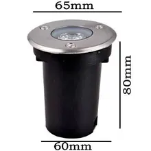 1*3 Вт светодиодный подземный светильник, светодиодный подземный светильник, встраиваемый на открытом воздухе, DC12V AC85-265V