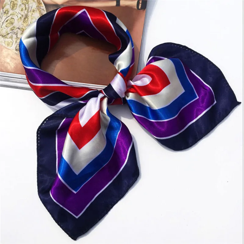 Женский квадратный головной платок, шарфы, женские набивные косынки, модный шарф на шею O.12