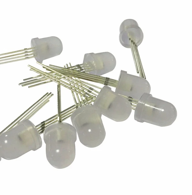 

(100pcs/lot)WS2812D F8mm RGB WS2811 LEDs;RGB full color chip;with WS2811 IC built in