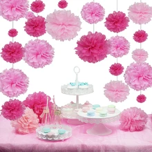 40 Stücke 4 “6” 8 “10” (10 cm, 15 cm, 20 cm, 25 cm) seidenpapier poms Mix farbe blumen balls für hochzeit dekoration