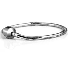 17 см-23 см AODUOLA нержавеющая сталь змея цепь подходит для DIY металлический сплав стекло амулеты Европейский Шарм разделитель бусина с большой дырой бусины