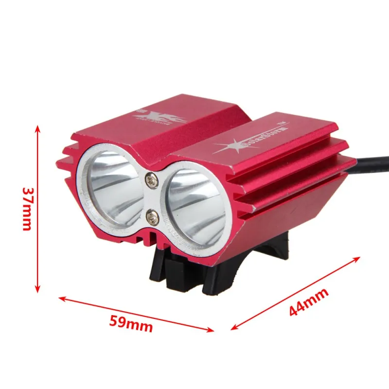 Фонарь велосипедный водонепроницаемый 2 светодиода T6 8000 лм USB|bicycle accessories|usb bicycle