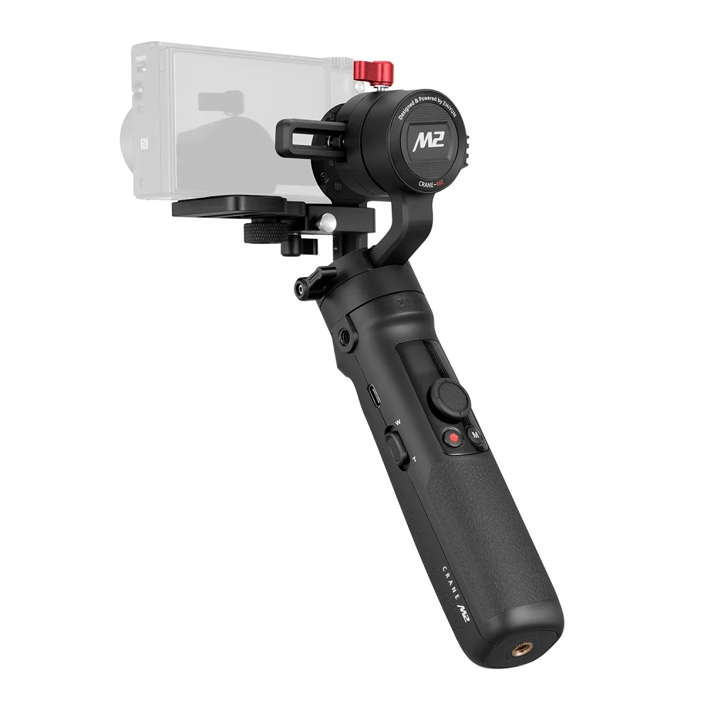 Zhiyun Crane M2 3-осевой портативный монопод с шарнирным замком беззеркальных Камера стабилизатор для sony беззеркальных Камера s Gopro экшн Камера& смартфонов