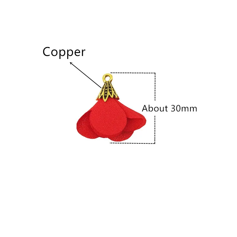 10 шт./партия 30 мм Цветок кисточки подвеска «сделай сам» многоцветный для мобильного телефона занавес брелок серьги изготовление аксессуаров Ювелирные изделия Поиск