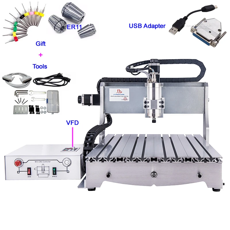 

USB port CNC 6040 desktop CNC carving machine 6040 metal milling engraver to EU free tax