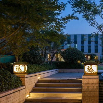 

Outdoor Garden Wall Post Warm White Lighting Solar Light Headlights Waterproof Villa Doors Lamp CD50 W01