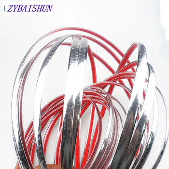

10mmx15m Car chrome style silver chrome stick decorative strips Car Sticker for Audi BMW Mercedes-Benz Series-A B C E S G M ML