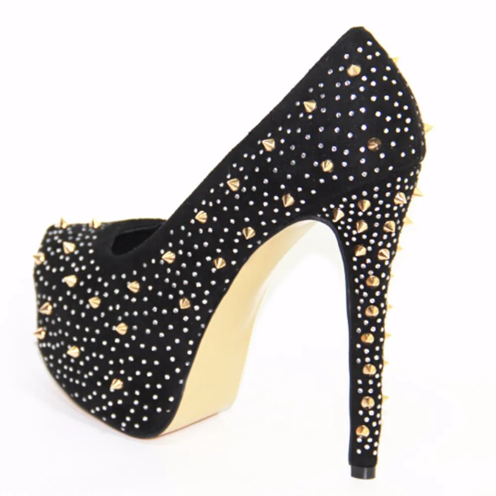 De Fghgf Chaussures Mode toe Diamant Mariage Taille Peep Talons 16 Robe Cm Noir Sexy Chaussures 86qaZ8w4