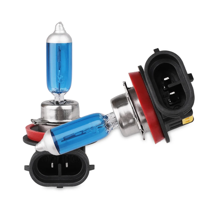 2pcs H8 55w 12v 6000k Super Bright White Halogen Bulb Fog Lights Car