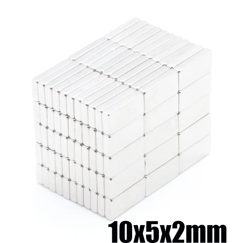 Сильный квадратный редкоземельный магнит NdFeB N35 500 шт. 10x5x2 мм 10*5*2 неодимовый x |